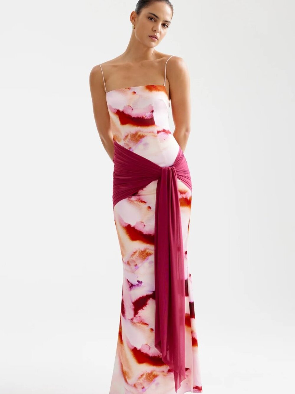 NWT Studio Lexi Ayla Dress Pink Mineral Print Sz 4